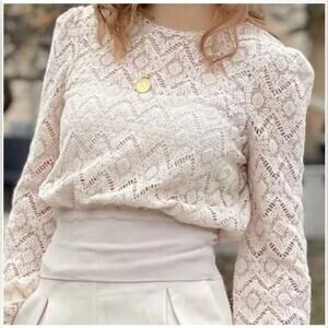 BYTIMO Lace Tie Waist Blouse